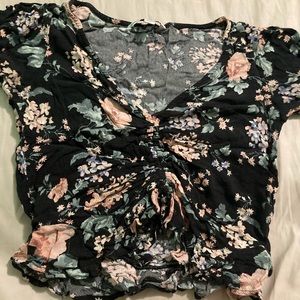 American Eagle floral crop top